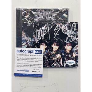 AUTOGRAPHED SIGNED Babymetal Metal Forth Su Metal CD COA ACOA #10